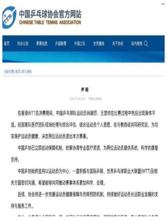 徐寅生直指WTT赛事密集致国乒主力疲惫