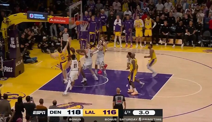 湖人绝地反击：里夫斯绝平、东契奇绝杀、詹姆